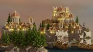 Licopolis utilizes plenty of quartz and gold, which go very well together (Image via Mojang)